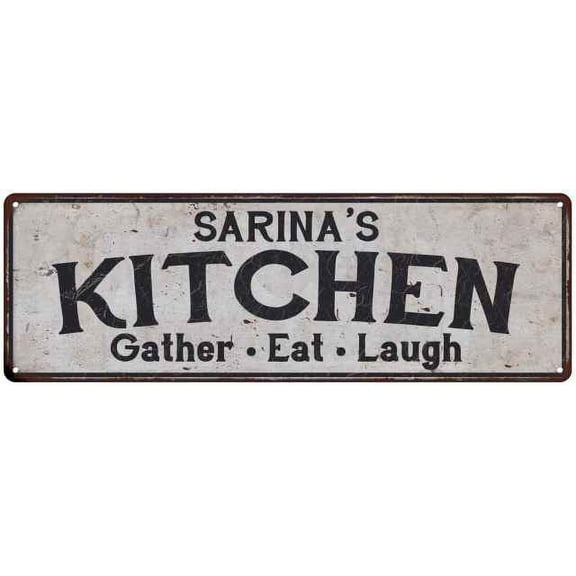 SARINA's Kitchen Rustic Chic Decor Gift 6x18 Sign 106180051596