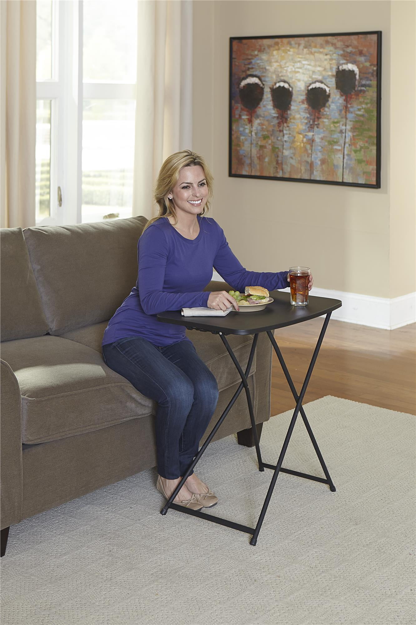 COSCO Personal Folding Activity Table Black Multi Purpose