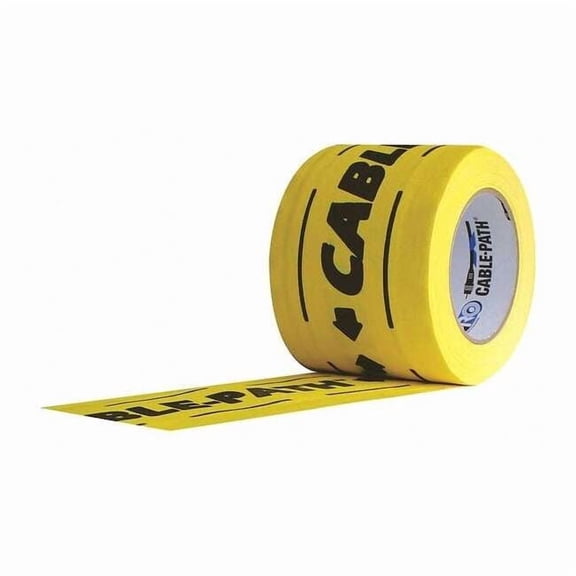 Protapes Gaffer's Tape,Black/Yellow,6inx30 yd, Cable Path