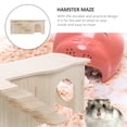 thumbnail image 3 of ColoMX Nido de chinchilla de madera casa de madera para pequeño nido escondite de hámster mascota con escalera, 3 of 7
