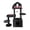 Black-2, variant on 58" Black Gothic Cat Tree, Multi‑Level Spooky Cat Tower With Scratching Posts, Perches, Hammock And Cat Cave For Indoor Multi‑Cat Households
