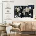 thumbnail image 5 of Elephant Stock Wood Texture World Map Wall Art - Horizontal Canvas Wall Art - Living Room Wall Decor - Map Canvas - Gray And Black Decor - 51" x 34", 5 of 8