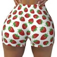 thumbnail image 2 of Salouo Hand Drawn Strawberry Print Women's Athletic Shorts,Booty Shorts Biker Shorts High Waisted Elastic Workout Shorts for Yoga Gym Running Sports-X-Large, 2 of 8