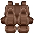 thumbnail image 2 of Maidao Car Seat Covers Leather Set for Mercedes-Benz for GLE43AMG 2016-Present 5 Seats Airbag Compatible Water Resistant Front Rear Cushion Protector Coffee, 2 of 8