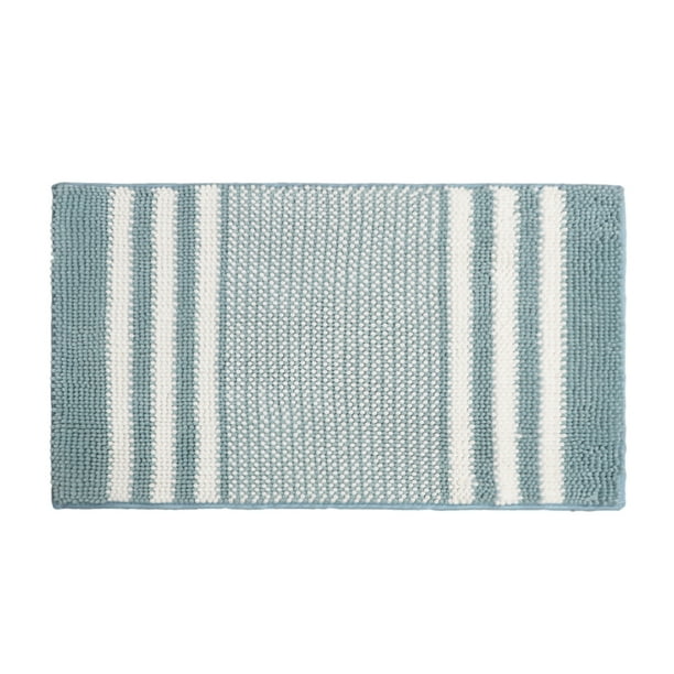 Toystoory Colección Alfombra de baño suave - Fuerte absorción de agua Textura suave Parte inferior antideslizante Buena pisada Azul ácido Type2 NO2