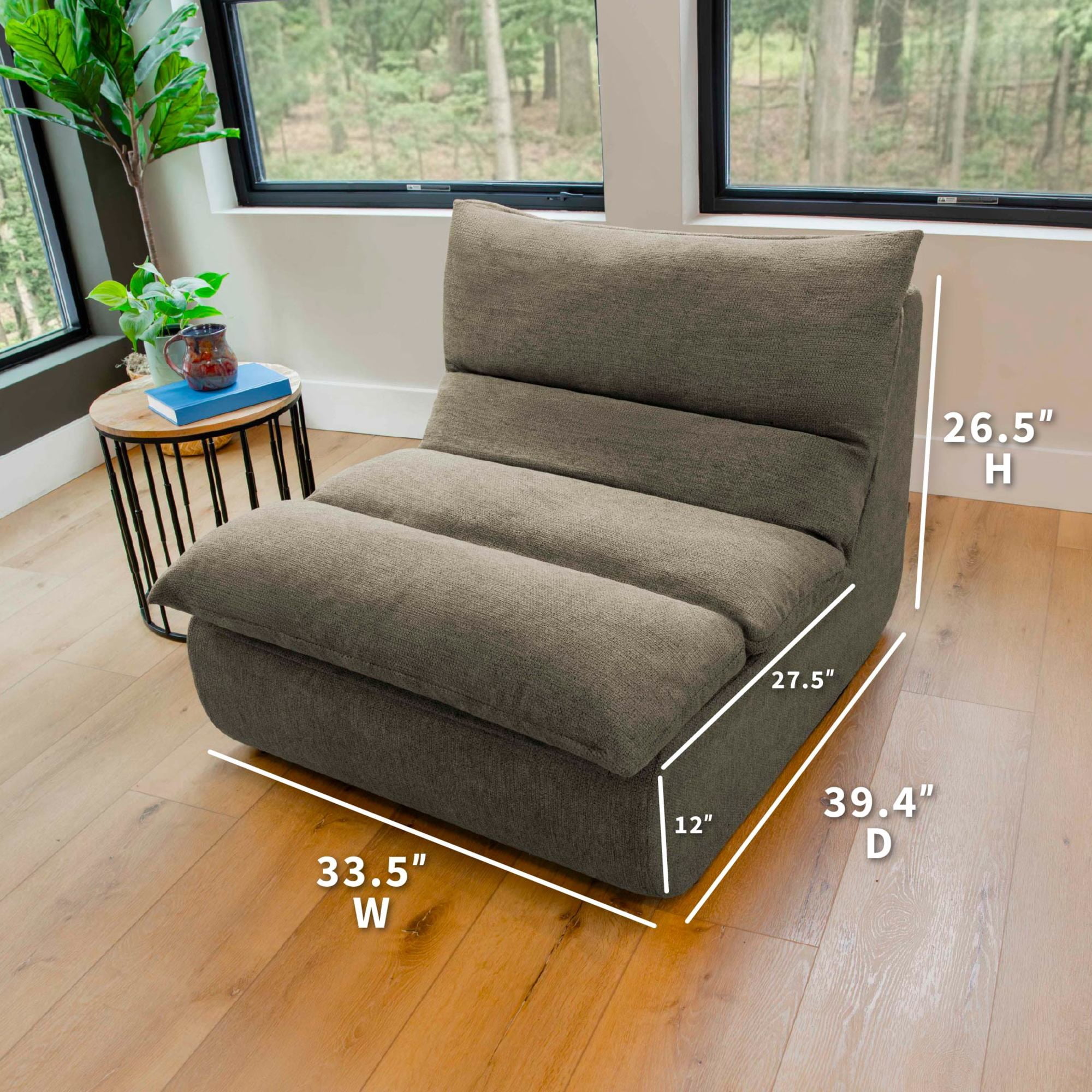 Big Joe Driftscape Indoor Accent Cloud Chair, Misty Gray