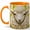 Orange, variant on Ornate Sheep Coffee Mug, Farm Animal Mug, Ceramic 11 oz