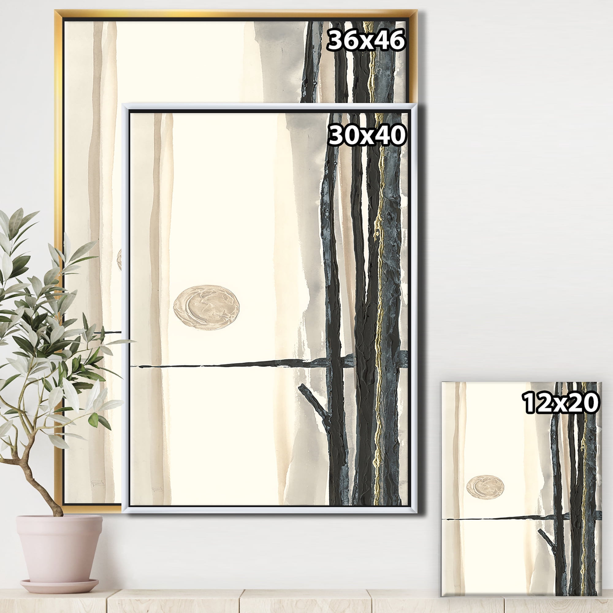 Designart ' Forest Silhouette I ' Modern Farmhouse Framed Canvas