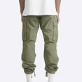 thumbnail image 4 of Pants For Men Solid Casual Multiple Pockets Outdoor Straight Type Fitness Long Pants, 4 of 5