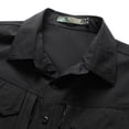 thumbnail image 4 of Long Sleeve Cargo Shirts for Men UPF 50 Sun Protection Quick Dry Lightweight Breathable Button Down Lapel Collar Multi Pocket Tactical Work Tops, 4 of 4