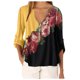 thumbnail image 2 of Pntutb Mujeres Casual tops Camisa Damas Cuello en V Estampado floral Camiseta suelta Blusa Camiseta top Pntutb Pntutb-68, 2 of 9