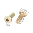thumbnail image 2 of Unique Bargains M6 x 15mm Thread Hex Driver Round Head Cap Screws Bolts Bronze Tone 6pcs, 2 of 2
