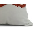 thumbnail image 2 of Simply Daisy, 18" x 18" 3 Cuban Dancers, Geometric Print Outdoor Pillow, Red Orange, 2 of 2