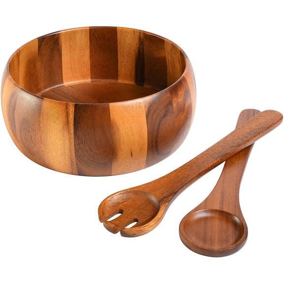 Laurel Acacia Wood Salad Bowl Set, 3 - Piece, Acacia Wood