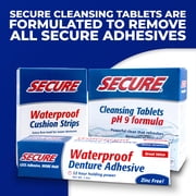 Secure Denture Adhesive Cream, 12-Hour Max Hold, Waterproof Seal - Zinc Free - For Uppers, Lowers & Partials - FSA HSA Approved - Food Grade Ingredients - 1.4 oz (1 Pack)