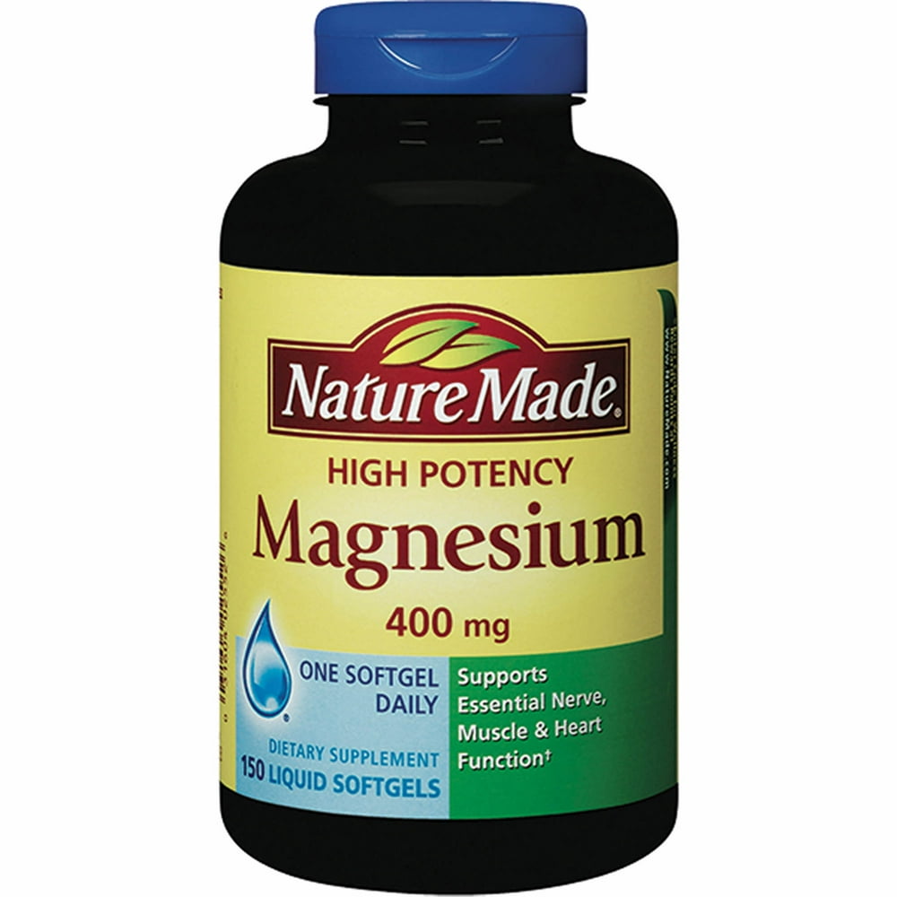 Nature Made 400mg High Potency Magnesium Liquid Softgels, 150 ct