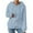 Light Blue, variant on Women's Jacquard Knit Hooded Sweater, Zip Front Long Sleeve Cardigan, Casual Solid Color Pullover, Lightweight Hoodie Jacket, Fall Winter Layering Piece Black XL