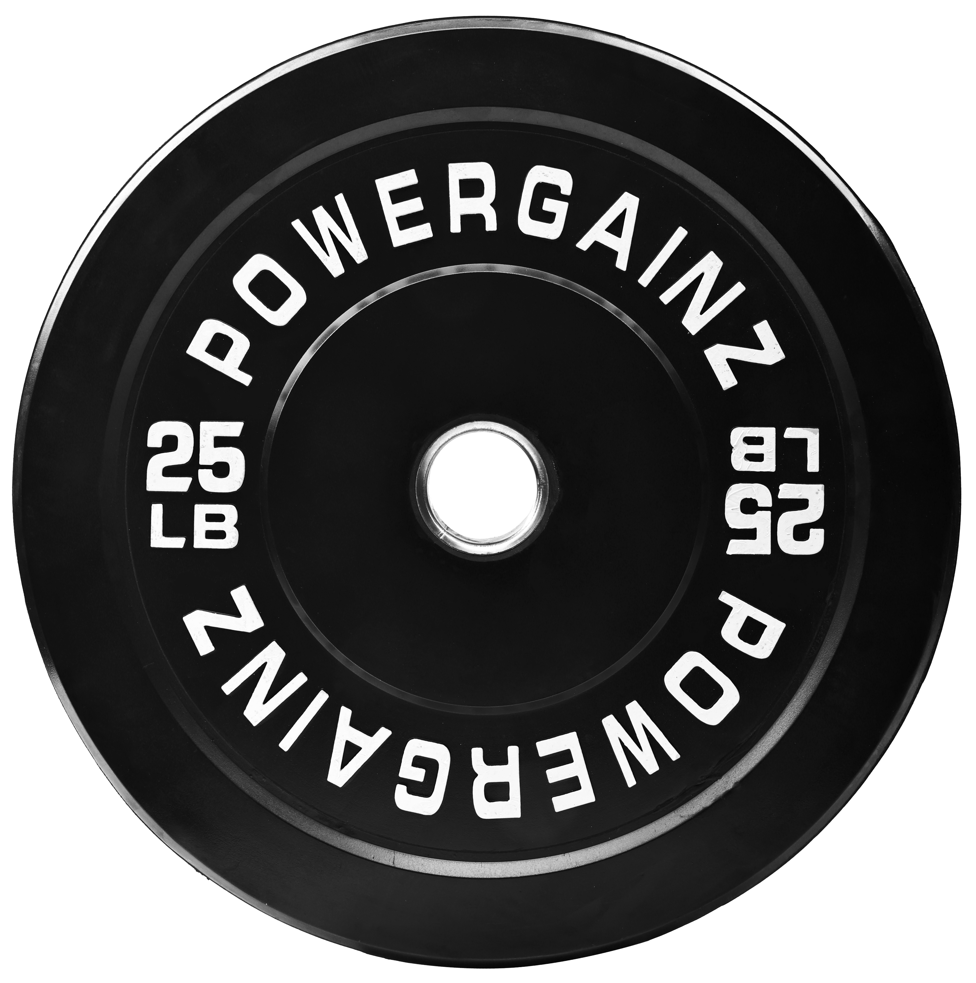 Powergainz Olympic Bumper Plate Weight Plate with Steel Hub, 25 lbs