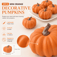 thumbnail image 4 of Mini Artificial Pumpkins 5 Pack, Orange Foam Pumpkins, Small Fall Table Decorations for Thanksgiving Halloween Mantel Tray Bowl Home Decor, 2.7*1.9in, 4 of 7