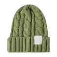 thumbnail image 4 of Nooxsoe Womens Winter Beanie Stretch Winter Hat Thickened Warm Bonnet Knitted Beanie Seamless Beanie Cap Ribbed Knit Beanie Slouchy Beanie Hat Chunky Oversized Hat Womens Hat Army Green One Size, 4 of 4