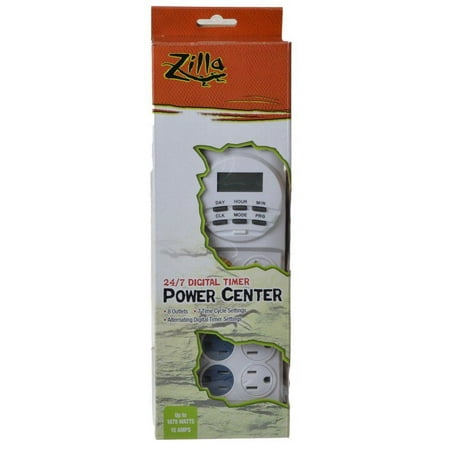 Zilla 24/7 Digital Timer Power Center Up to 1875 Watts - (15 Amps) Pack of 2