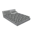 thumbnail image 2 of Ambesonne Floral Fitted Sheet & Pillow Sham Set, Cherry Flower Bloom, Queen, Dark Blue Grey Ivory, 2 of 2