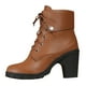 thumbnail image 1 of NECHOLOGY Botas Mujer Adulto Femenino Zapatos Botines mujer Botines De Mujer Botas De Tacón Grueso Zapatos De Moda Y Versátiles (Brown, 8), 1 of 7