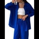 thumbnail image 3 of Conjuntos Casuales de Salón para Mujer, Camisas de Larga con Botones y Pantalones de Pierna , Conjuntos de Chándal Azul L, 3 of 8