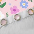 thumbnail image 4 of Feelyou Pink Groovy Flower Black Out Curtains, Kawaii Cartoon Floral Curtains Pack of 2 (42x63 Each), Teens Kids Girls Women Bedroom Curtains, Window Curtains Home Decor, 4 of 6