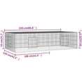 thumbnail image 5 of vidaXL 2-Panel Rabbit Cage 220x110x55 cm Galvanised Iron, 5 of 5