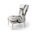 thumbnail image 3 of Designart "Neutral Abstract Expression IV" Black Abstract Shapes Upholstered Accent Chair - Modern Arm Chair For Bedroom, 3 of 7