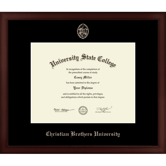 Christian Brothers University Diploma Frame, Document Size 11" x 8.5"