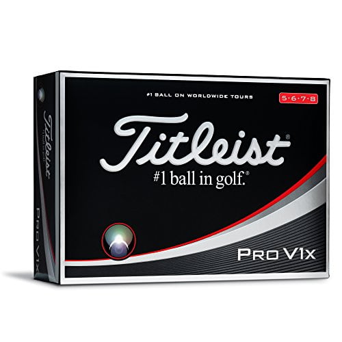 Titleist Balles de Golf Pro V1x, Blanches, Nombres Élevés 5-8 (une Douzaine)