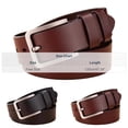 thumbnail image 3 of QSAWXQZ Men's Vintage PU Leather Belt Single Prong Buckle Adjustable Casual Waist Belt Free Size, 3 of 6