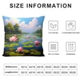 thumbnail image 5 of Fenyluxe Water Lilies Fashion Style Dirt-Resistant Throw Pillow Covers for Couch Sofa Bed Living Room Bedroom Pillowcase Home Decor 1PC 12x12in, 5 of 5