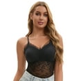 thumbnail image 4 of Unique Bargains Women's Lace Mesh Camisoles for Everyday Wear M Black, 4 of 6