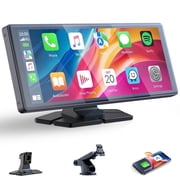 LAMTTO 9.26 inch Car Stereo Wireless Apple Carplay and Android Auto,Portable Touch Carplay Screen for Car, with FM, GPS Navigation, Siri/Google