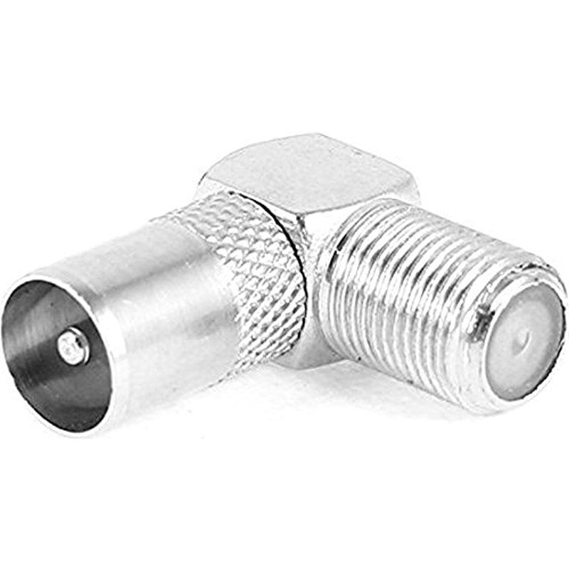 FType Female to PAL Male TV Coax Right Angle Connector Adapter High