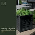 thumbnail image 4 of Mayne Lakeland 16" x 16" x 16" Square Espresso Self Watering Plastic Planter, 4 of 11