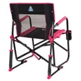 thumbnail image 3 of GCI Outdoor Freestyle Rocker Folding Rocking Camping Chair with Cup Holder, Pink Shockwave, 3 of 11