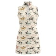 thumbnail image 2 of Y-Sunset Girls Tennis Dress 1/4 Zip Golf Outfit Built-in Bra & Shorts Pickleball Athletic Dress Workout Pockets 4-15Y, 2 of 7