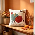 thumbnail image 3 of AURIGATE Pumpkin Pillow Cover, 17.7 in Canvas Living Room Sofa Festival Bow Decoration Cushion for Halloween Thanksgiving Home Decor, 3 of 8