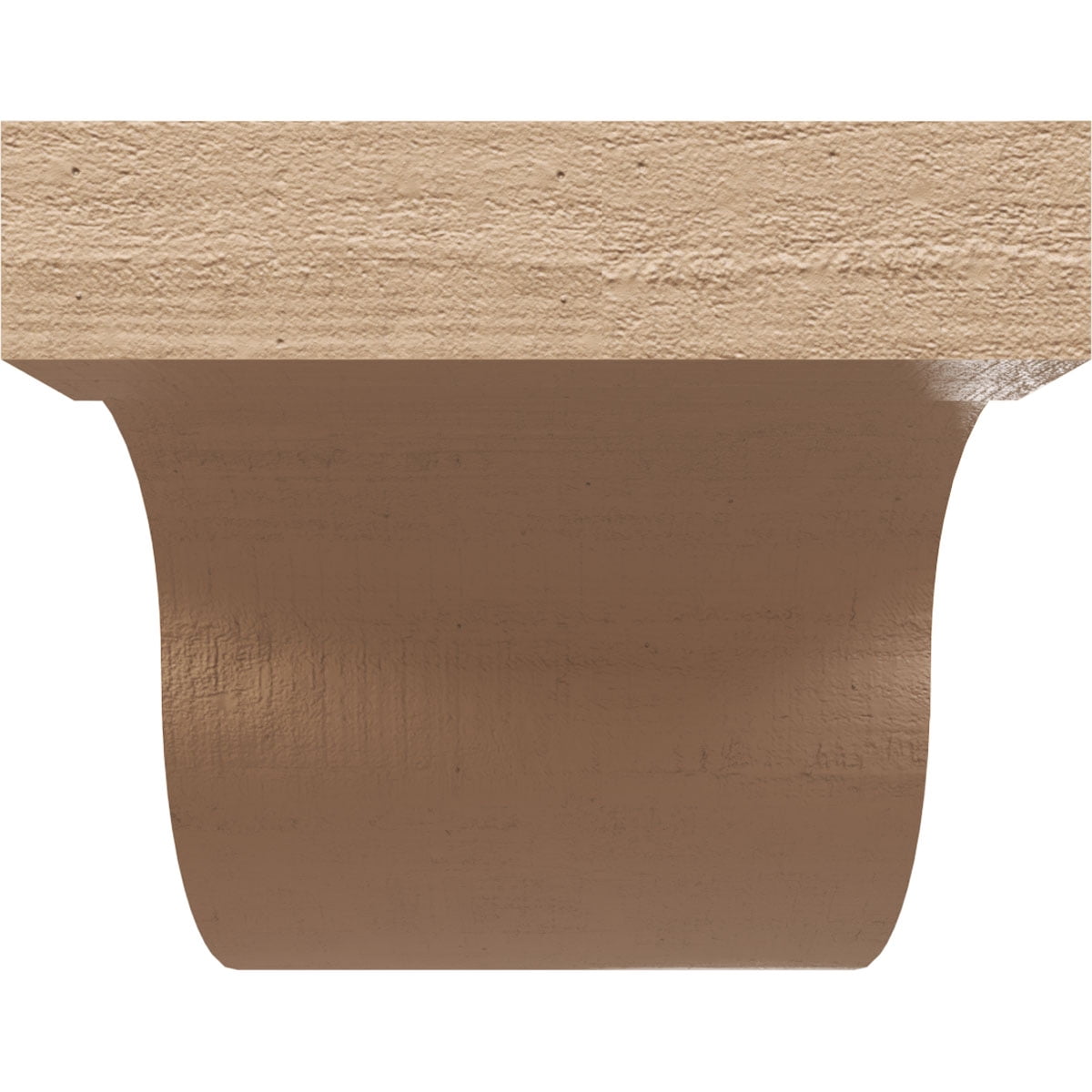 8"W x 16"D x 8"H Wide Del Monte Rough Cedar Woodgrain TimberThane Corbel, Primed Tan