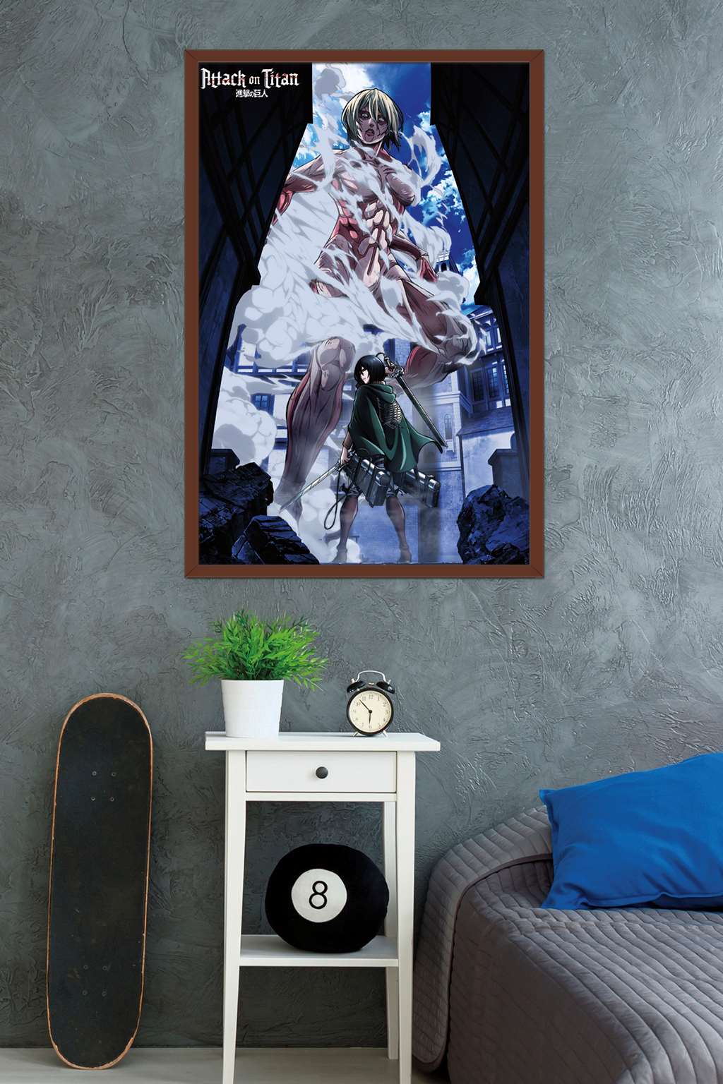 Attack on Titan - DVD Wall Poster, 22.375" x 34", Framed