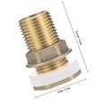 thumbnail image 4 of KAKOWELY 2Pcs Water Tank Bulkhead Fitting Golden Brass for Household and Commercial Use, 4 of 8