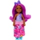 thumbnail image 2 of Barbie Royal Chelsea Small Doll with Pink Hair Wearing Removable Skirt, Shoes & Purple Bow Headband, 2 of 5