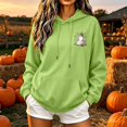 thumbnail image 6 of Aboser Womens Spooky Pullover Hoodies Halloween Party Shirts Cute Long Sleeve Tops Lightweight Cozy Hooded Sweatshirts with Pockets, 6 of 8