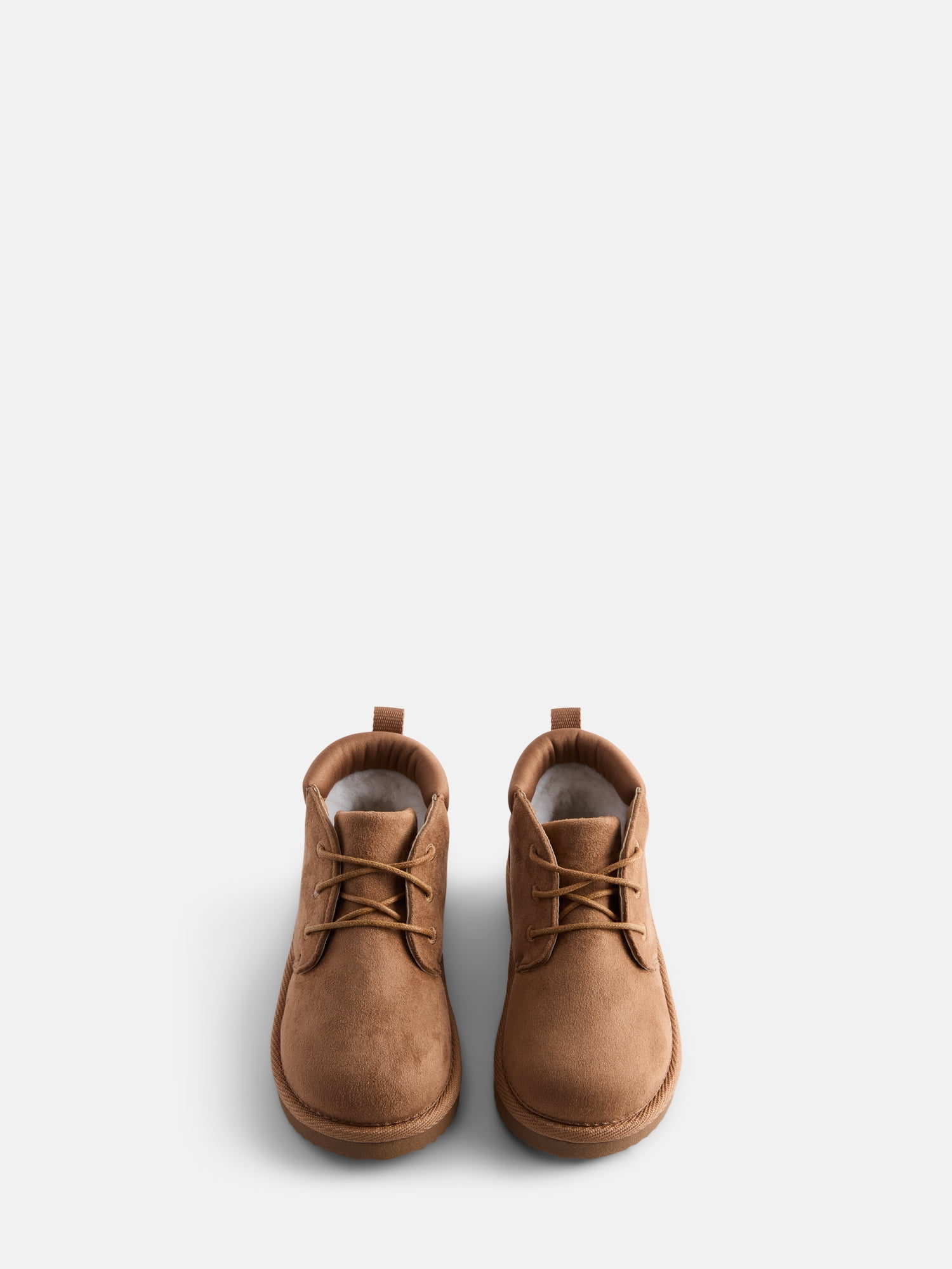 Wonder Nation Toddler Boys' Faux Suede Lace Up Slipper Booties