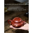 thumbnail image 4 of Purple Sands Teapot 8.5Oz Chinese Zisha Clay Handmade Fanggu Plum Blossom Brewing Tea Pot Dahongpao Mud Kungfu Kettle Pottery Filter Maker Loose Tea, 4 of 9