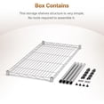 thumbnail image 4 of 1-Tier Shelving Unit, 29.92" W x 13.78" D x 14.96" H Steel Organizer Wire Rack, Chrome, 4 of 6